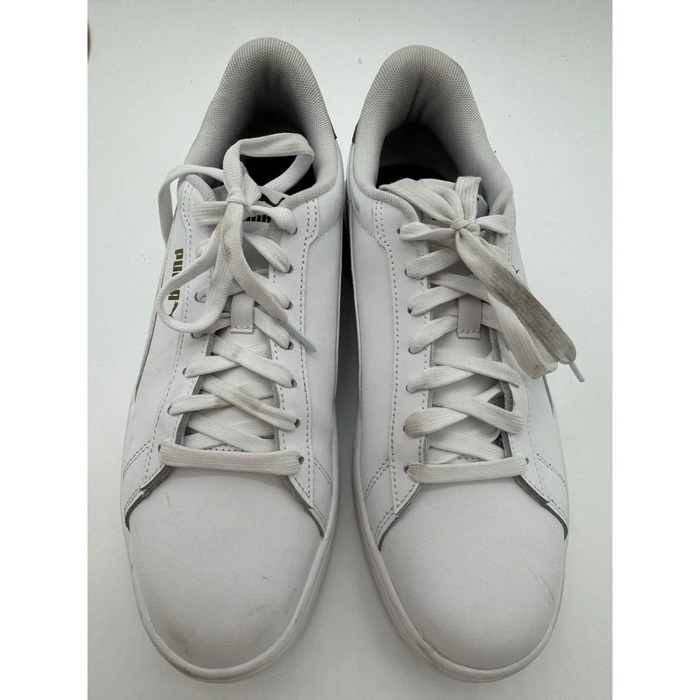 Puma Smash v2 Men's Size 10.5‎ White Green Casual Sneakers